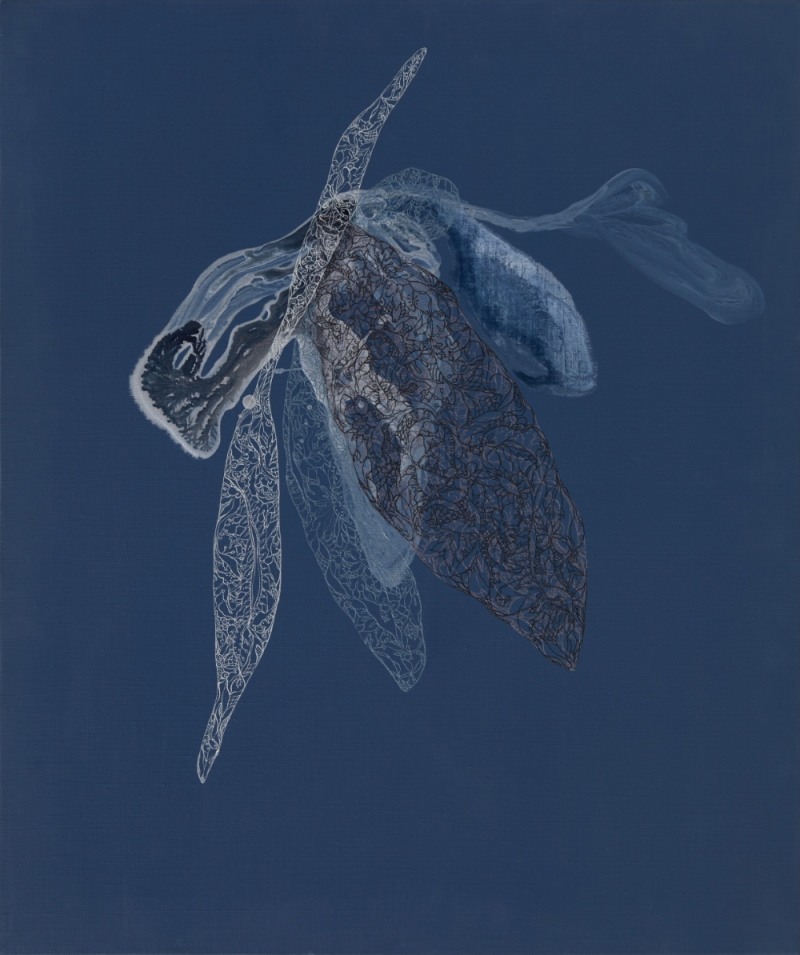 박제경, U-Topos19004, 72.7×60.6cm acrylic and gutta on canvas 2019 / 사진= 아트스페이스 루