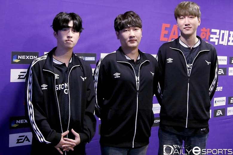 성남 FC 송세윤, 김정민, 김관형(왼쪽부터).