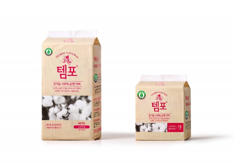 동아제약, 유기농 100% 순면커버 '템포 내추럴 순면라이너' 출시