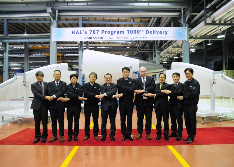 대한항공, 보잉 787 드림라이너 복합재 구조물 1,000대째 공급