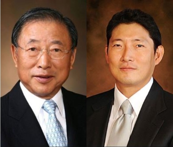 (사진=뉴시스) 조석래 효성그룹 명예회장과 조현준 효성그룹 회장