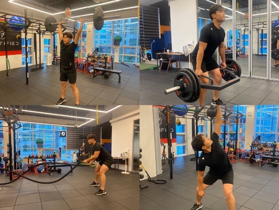 웨이트 트레이닝에 매진하고 있는 서요섭. 사진=KPGA제공