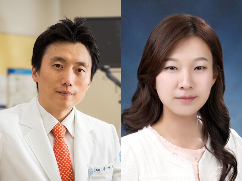 분당서울대병원 이비인후과 송재진 교수(좌), 한선아 전공의(우)
