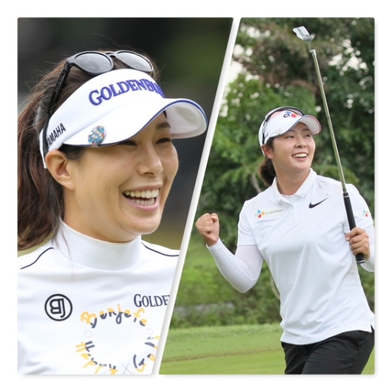 안시현과 박지영. 사진=KLPGA 제공