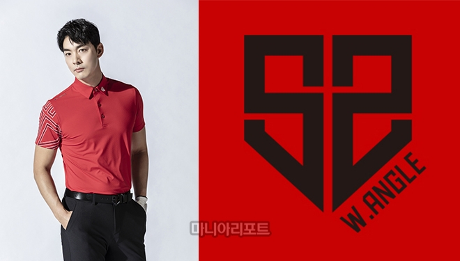 홍순상 라인 제품 착용 컷, 홍순상의 이니셜을 딴 ‘홍순상 프로’ 라인 로고.