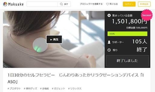 웰스케어, 일본 마쿠아케 크라우드펀딩 300% 달성