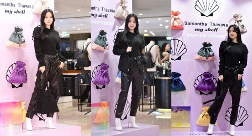 손나은, 사복 장인의 유니크한 포인트 스타일링 ‘핸드백’ 눈길…