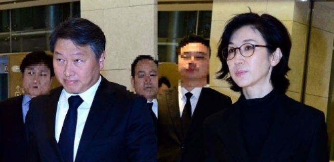 (사진=뉴시스)최태원 SK 회장, 노소영 아트센터 나비 관장