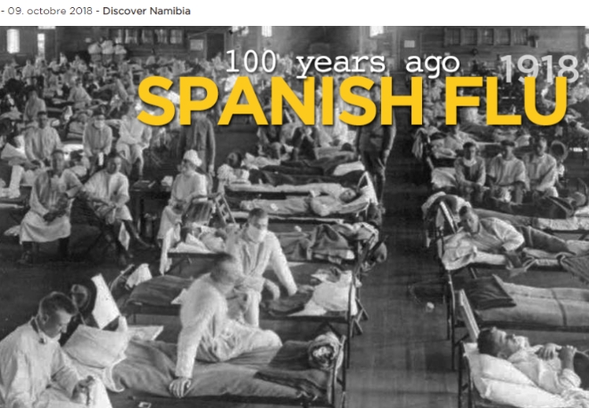 102년전인 1918년 스페인독감이 대유행하면서 당시 전세계 인구의 5분의 1이 감염됐으며 5천만명에서 최대 1억명이 사망한 대사건이 발생하기도 했다. 사진은 당시 독감 유행시 병원에 입원한 환자들 모습. 당시 병상이 모자라 학교나 성당의 강당을 이용해 병상을 설치한 모습으로 보인다. / 캡처 = Gondwana-collection