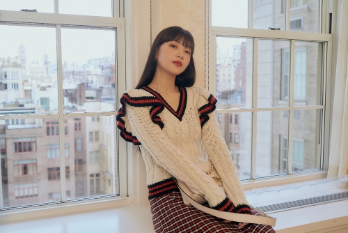 그룹 레드 벨벳 조이가 뉴욕 컬렉션에서