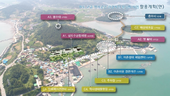 고금 역사공간 관광자원 활성화사업 대상지 조감도/사진=완도군