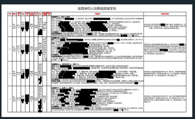 중국 당국이 작성한 것으로 보이는 신장위구르자치구 카라칵스 주민들에 대한 감시 문건.