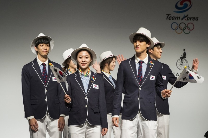 사진은 2016 리우데자네이루 올림픽의 대한민국 대표선수단 단복