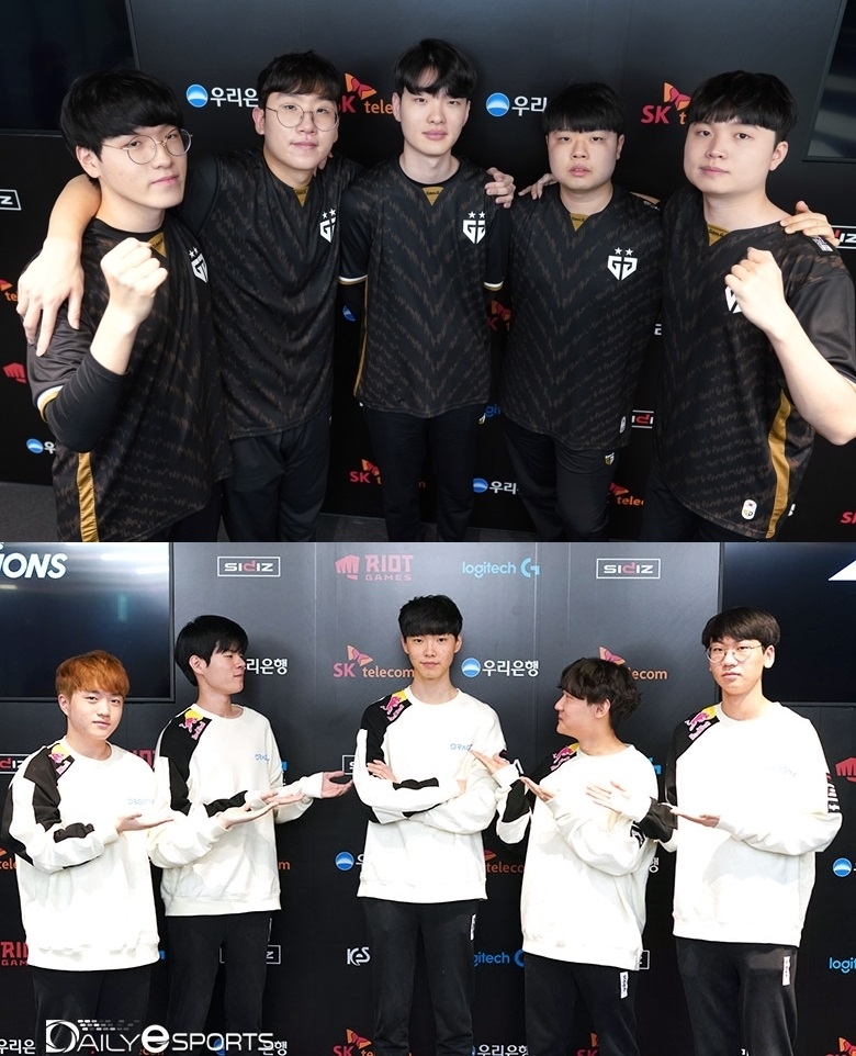 5승 고지 선점을 위한 싸움을 벌이는 젠지 e스포츠(위)와 드래곤X.