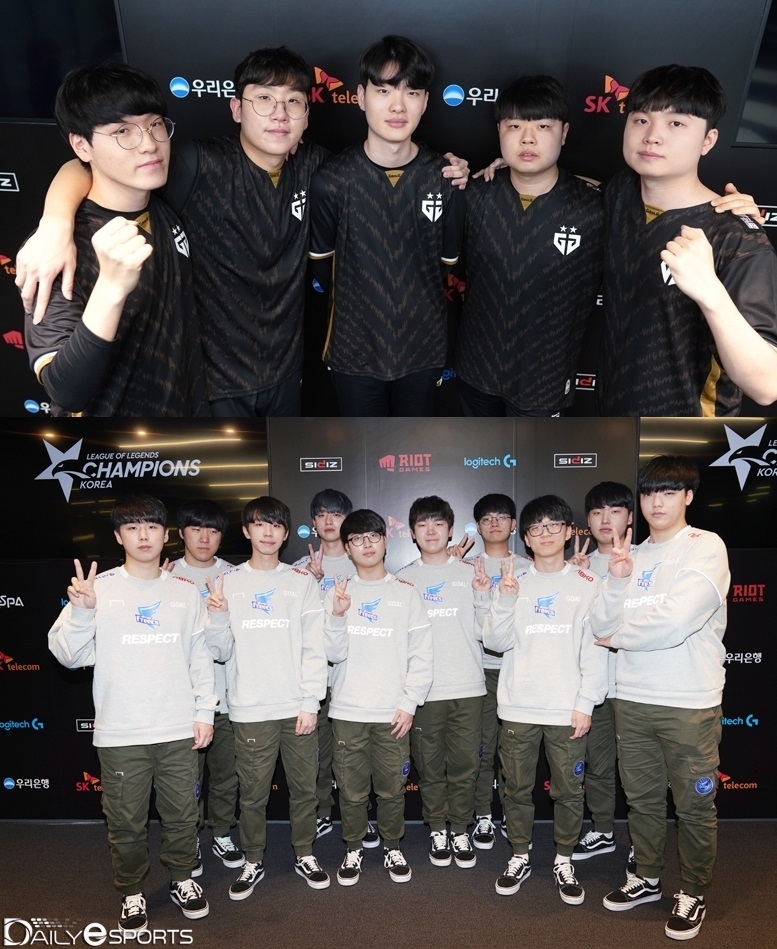 LCK 2020 스프링 4주차에서 맞붙는 젠지 e스포츠(위)와 아프리카 프릭스.