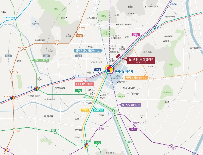 (사진=현대건설) 힐스테이트 청량리역 위치도