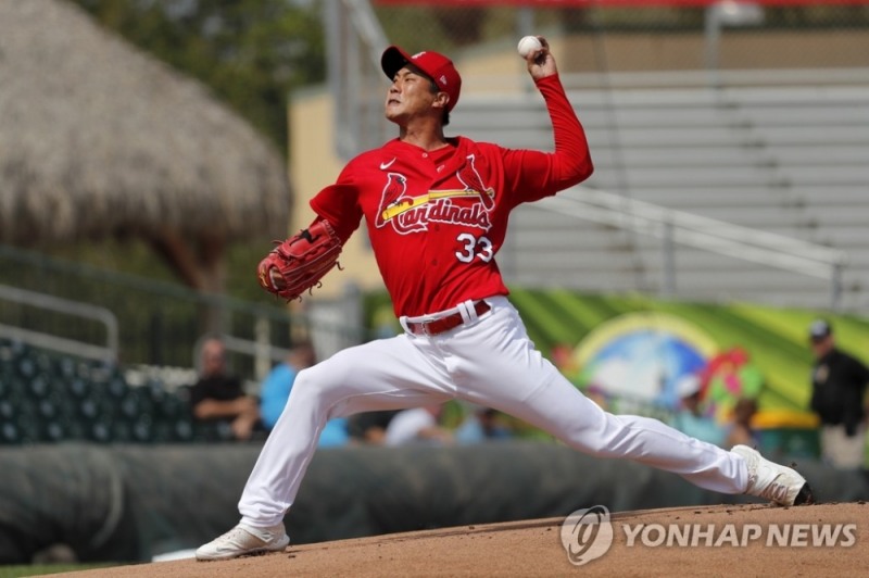 역투하는 김광현의 피칭 모습<연합뉴스 자료사진>