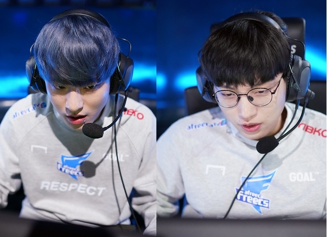 무게 중심을 분산시키는 역할을 해내고 있는 '미스틱' 진성준(왼쪽)과 '플라이' 송용준.