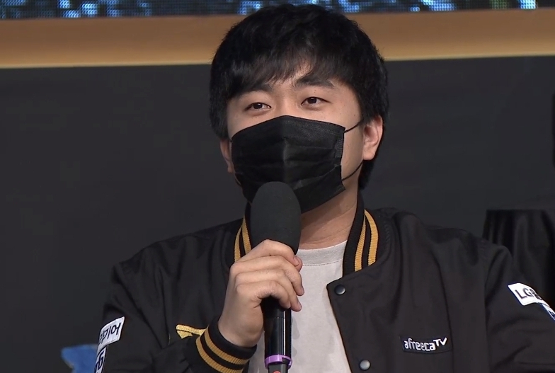 ASL 시즌9 16강 조지명식에 참가한 이영호(사진=생중계 화면 캡처).