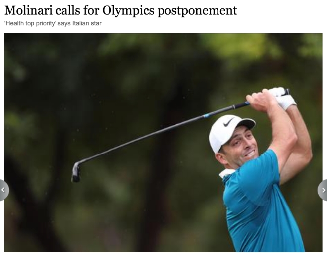 2018년 디 오픈 챔피언 프란체스코 몰리나리. 사진=ANSA 캡처