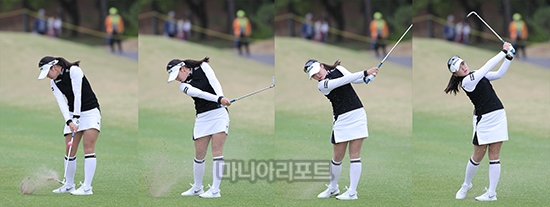 송곳같은 아이언샷을 구사하는 조아연