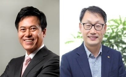 박정호 SK텔레콤 사장과 구현모 KT 신임 대표이사 내정자