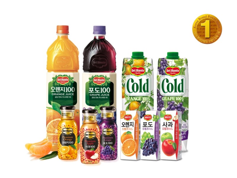 델몬트주스, 한국산업의 브랜드파워 주스부문 1위 선정... 22년 연속 퀘거