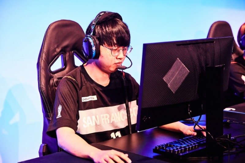 자리야로 흔들리는 모습을 보여준 샌프란시스코 쇼크의 '최효빈' 최효빈(사진=블리자드 엔터테인먼트 제공).