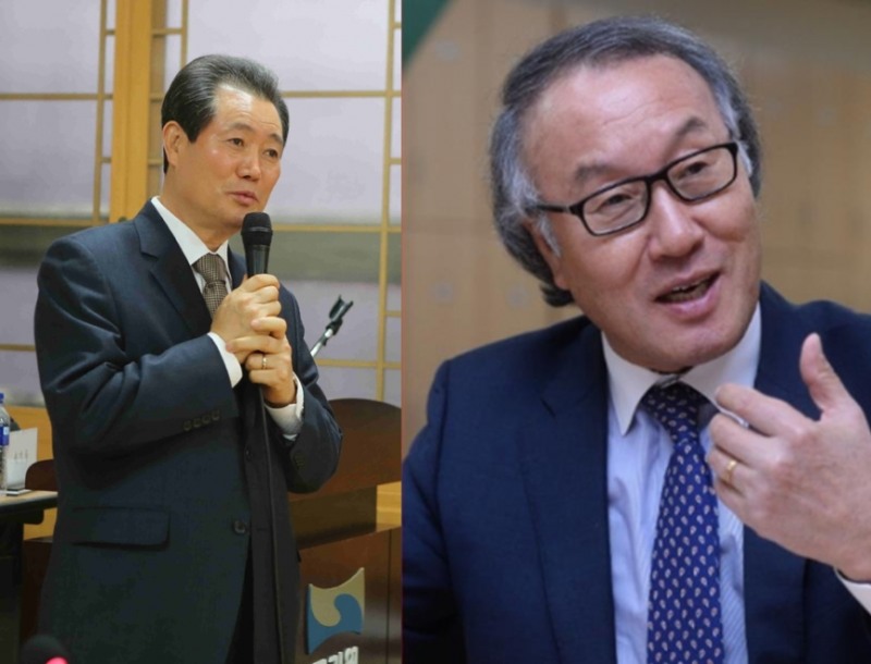 국기원이 전갑길 이사장(왼쪽)과 손천택 원장 직무대행체제로 일단 정상화 모습은 갖췄다.