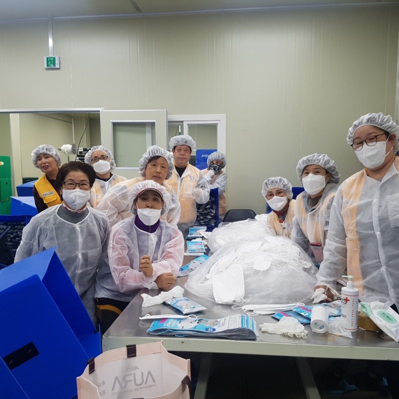 경기적십자 봉사회 파주지구협의회 마스크 공장 봉사활동