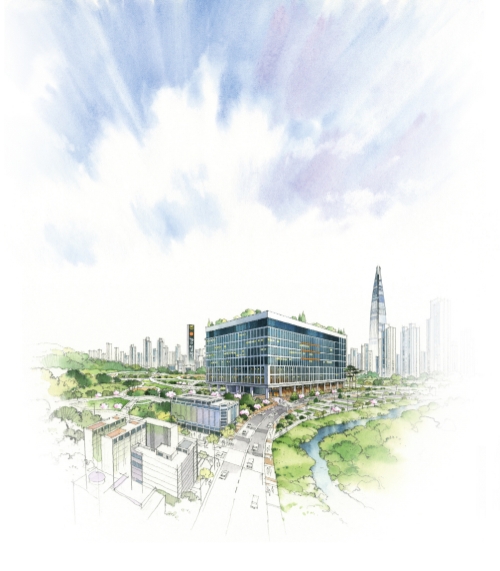 '현대 테라타워 감일' 일러스트 투시도 / 이미지 제공 = 현대엔지니어링