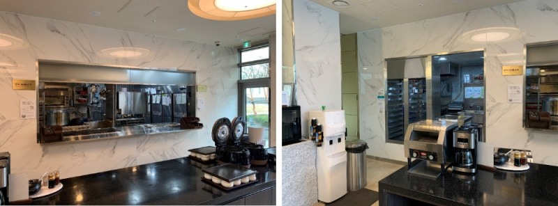 천안 펜타포트 아파트네 아워홈 식음료장.