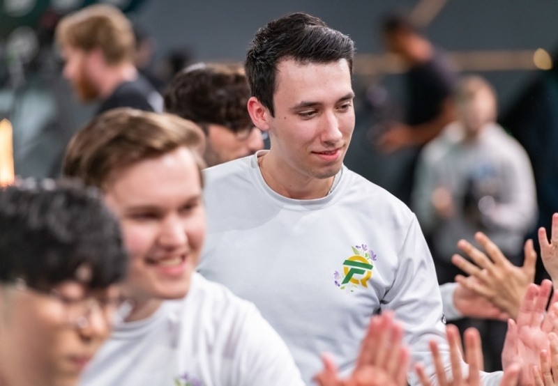 창단 첫 결승 진출에 성공한 플라이퀘스트(사진=라이엇 게임즈 제공).