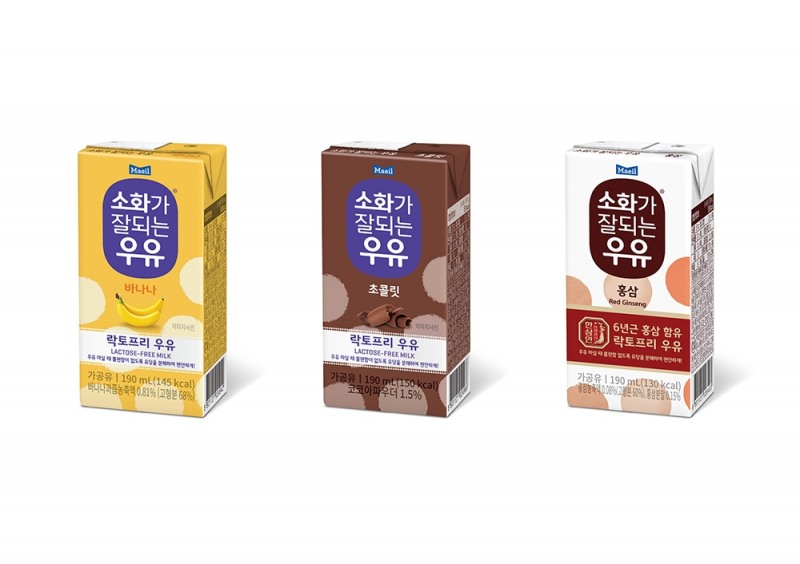 매일유업, '소화가 잘되는 우유' 홍삼·바나나·초콜릿 락토프리 우유 3종 출시