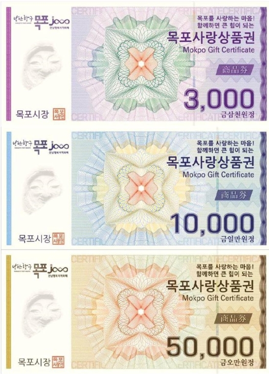 목포사랑상품권/사진=목포시
