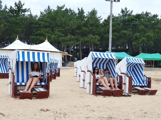 완도군 명사십리 해수욕장 비치바스켓 해양기후치유존/사진=완도군