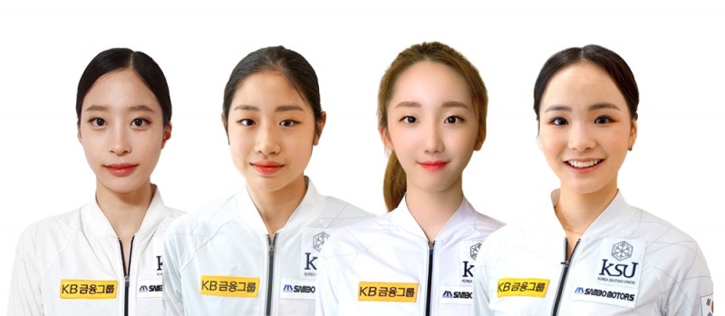 왼쪽부터 KB금융그룹 후원선수인 유영(16, 수리고), 이해인(15, 한강중), 김예림(17, 수리고), 임은수(17, 신현고) 선수.