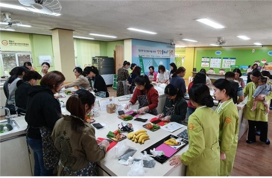 지난해 영양플러스 대상자 조리시연회장/사진=목포시