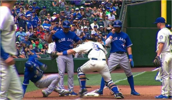 미국 메이저리그 토론토 블루제이스 경기.