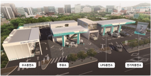서울 강동구 소재 GS칼텍스 융복합 에너지 스테이션 조감도 / 이미지제공 = GS칼텍스