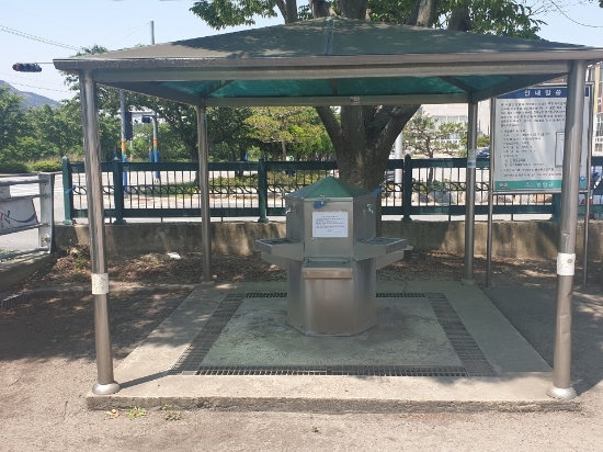 영암실내 체육관에 설치된 민방위 비상급수시설/사진=영암군