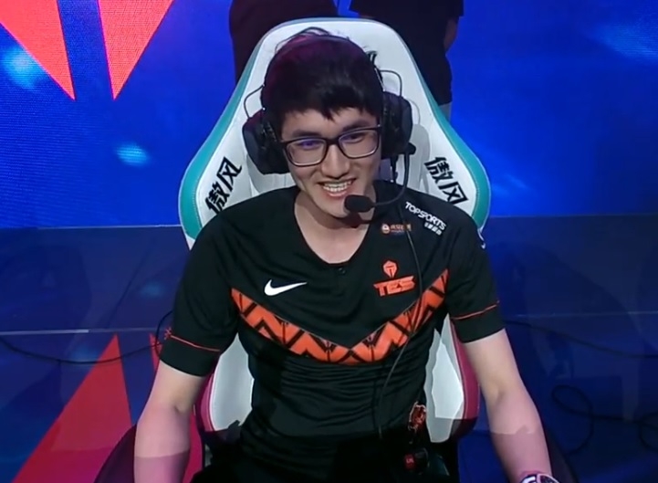 렉사이로 맹활약한 TES의 정글러 'Karsa' 헝하오슈안(사진=생중계 화면 캡처).