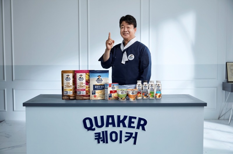백종원 , 롯데제과 퀘이커 광고모델로 발탁