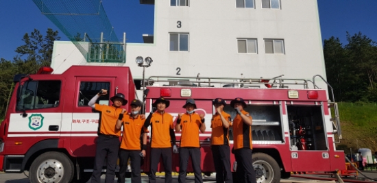 ‘2020년 전라남도 소방기술경연대회’화재진압분야에서 1위를 차지한 무안소방서/사진=무안소방서