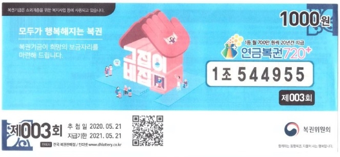연금복권720+ 제3, 4회차 1, 2등 당첨자 나와