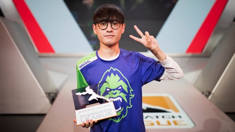 2019 오버워치 리그 올해의 신인상을 수상한 '학살' 김효종(사진=블리자드 엔터테인먼트 제공).