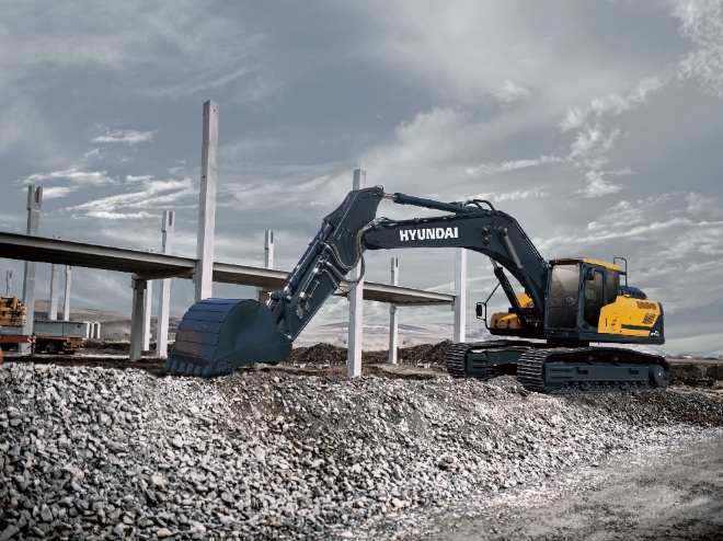 (사진=현대중공업그룹) 현대건설기계가 최근 출시한 30톤급 A시리즈 굴삭기 모습(모델명: HX300A)