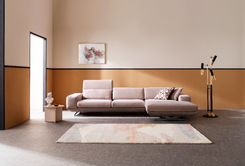 사진=낭스 4인 카우치형 카시미라패브릭소파