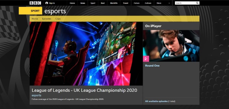 UKLC 중계를 시작한 BBC(사진=BBC 스포츠 사이트 캡처).