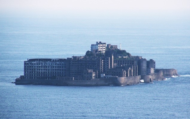 다카시마 탄광에서 바라본 하시마(군함도) 탄광 전경. 2019.12.11(사진=서경덕 교수팀 제공)